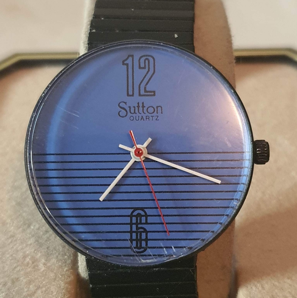 🦋10/$20🦋 Vintage Sutton Quartz Black/Blue Women's Watch